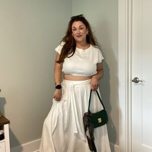 Women’s White Maxi Skirt Set